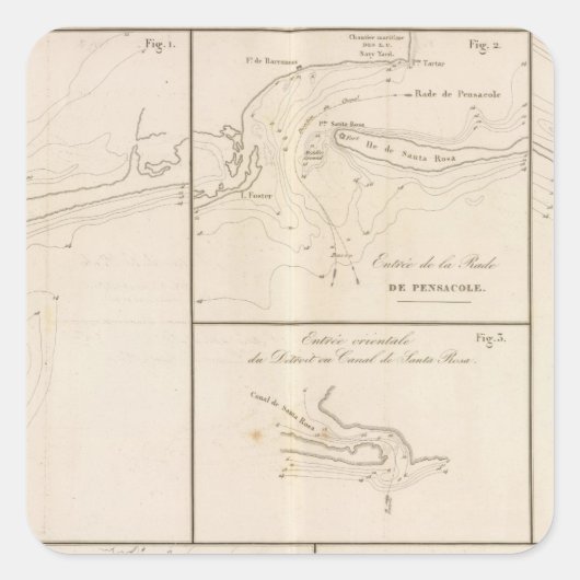 Sticker Carré Golfe du Mexique (Devant)