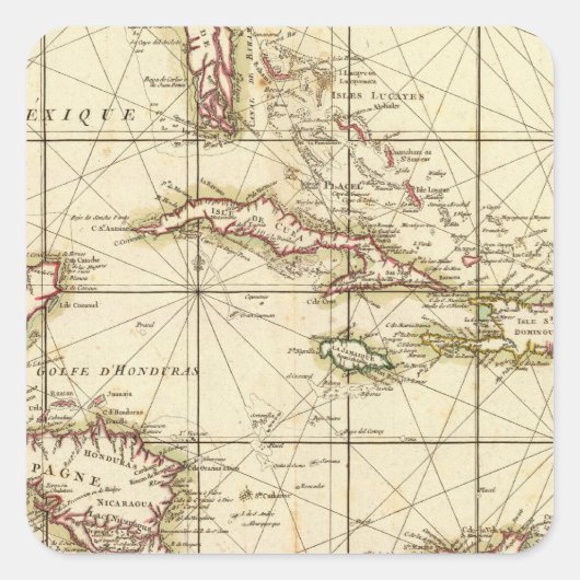 Sticker Carré Golfe du Mexique (Devant)