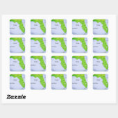 STICKER CARRÉ GOLFE DU MEXIQUE (Feuille)
