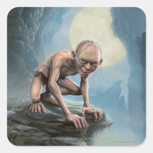 Sticker Carré GOLLUM™ avec lune (Devant)