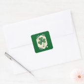 Sticker Carré Good Luck Shamrock St Patrick’s Day - Autocolante (Enveloppe)