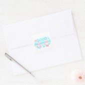 Sticker Carré Good Morning Glossy Pastel Ocean Text (Enveloppe)