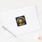 Sticker Carré Good Morning Sunshine Funny Rooster (Enveloppe)