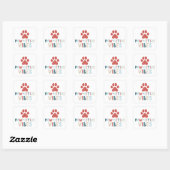 Sticker Carré Good Vibes Positive Energy Paw-sitive Vibes Drôle (Feuille)
