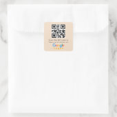Sticker Carré Google Avis | Business Review Link QR Code (Sac)