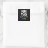 Sticker Carré Google Avis | Business Review Link QR Code (Sac)
