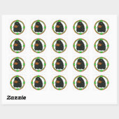 Sticker Carré Gordon Setter St patrick ter (Feuille)