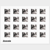 Sticker Carré Gossip Girl Black and White Group Graphisme (Feuille)