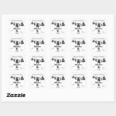 Sticker Carré Goth Halloween Clothesline Baby shower (Feuille)
