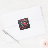 Sticker Carré Gothic Heart Valentines  (Enveloppe)