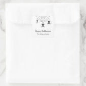 Sticker Carré Gothique Araignées Noir Blanc Halloween Party (Sac)