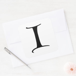 Sticker Carré Goudy-Lombardic Gothic Versal Majuscule I