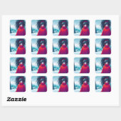 Sticker Carré Grace Crimson (Feuille)