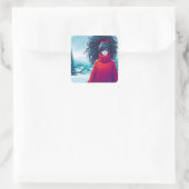 Sticker Carré Grace Crimson (Sac)
