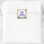 Sticker Carré Grace florale et or (Sac)