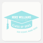 Sticker Carré Grad / Graduate / Graduate Blue (Devant)