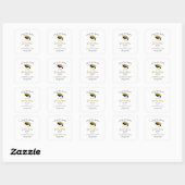 Sticker Carré Graduate 2025 Script Enregistrer la Date Grad Part (Feuille)
