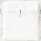 Sticker Carré Graduation 2025 Monogramme Script Grad (Sac)