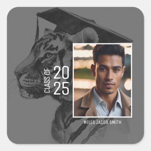 Sticker Carré Graduation Ajouter votre photo (Devant)