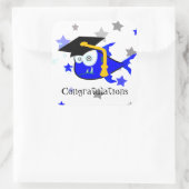 Sticker Carré Graduation de l'illustration de requin (Sac)