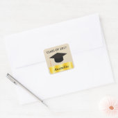 Sticker Carré Graduation en or (Enveloppe)