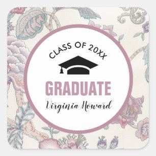 Sticker Carré Graduation Florale sur mesure