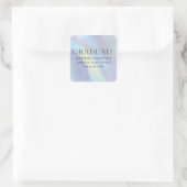 Sticker Carré Graduation holographique violet et bleu (Sac)