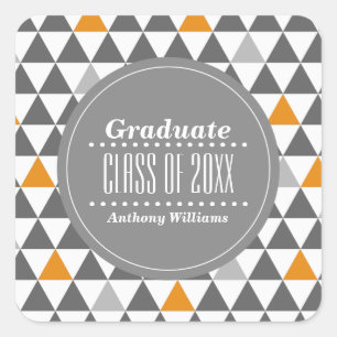 Sticker Carré Graduation personnalisée du Motif géométrique