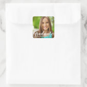Sticker Carré Graduation Photo moderne (Sac)