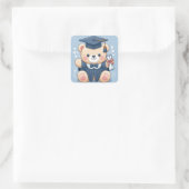 Sticker Carré "Graduation Teddy Bear Delight" (Sac)