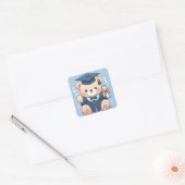 Sticker Carré "Graduation Teddy Bear Delight" (Enveloppe)