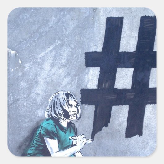 Sticker Carré Graffiti (Devant)