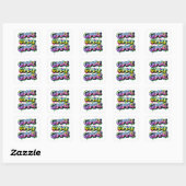 Sticker Carré Graffiti Gimme Typographie (Feuille)
