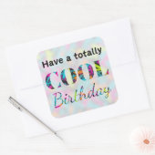 Sticker Carré Graffiti Neon Effect Moderne Totalement Cool Anniv (Enveloppe)