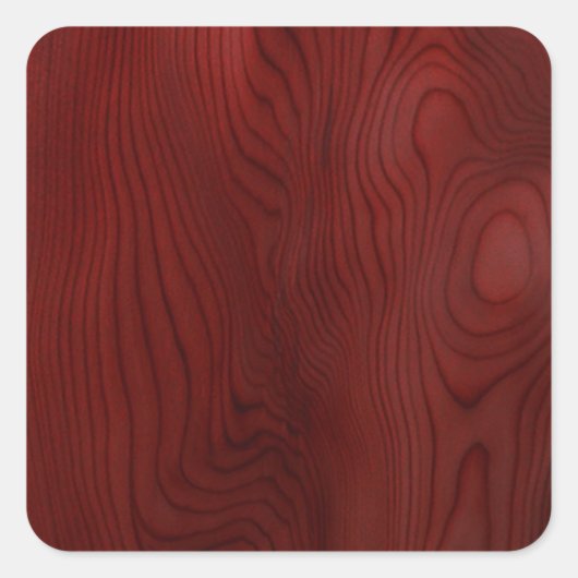 Sticker Carré Grain en bois foncé (Devant)