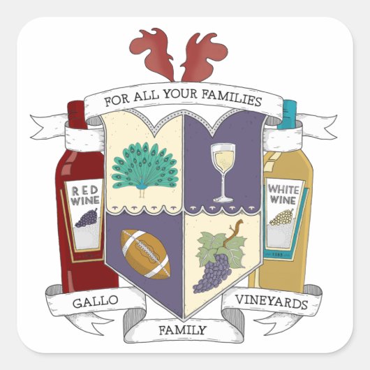 Sticker carré - Grand (Devant)