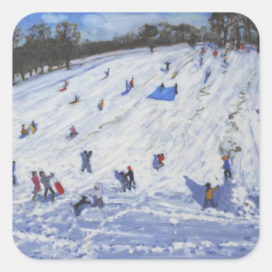 Sticker Carré Grand bonhomme de neige Chatsworth 2012 (Devant)