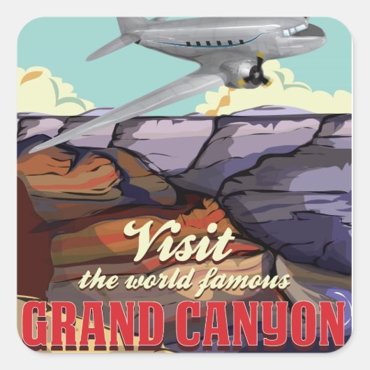 Sticker Carré Grand Canyon (Devant)