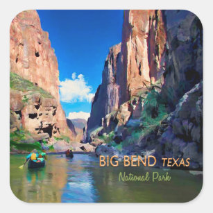 Sticker Carré Grand canyon de Mariscal de parc national du Texas