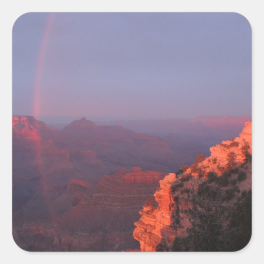 Sticker Carré Grand Canyon Sunset Rainbow (Devant)