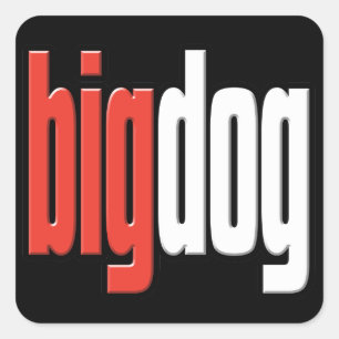 Sticker Carré Grand chien. Griffe supérieure. Grand fromage.