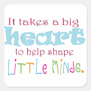 Sticker Carré Grand coeur : Conseiller : Mentor : Professeur