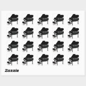 Sticker Carré Grand dessin de piano (Feuille)