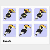 Sticker Carré Grand Hornbill (Feuille)