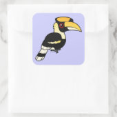 Sticker Carré Grand Hornbill (Sac)