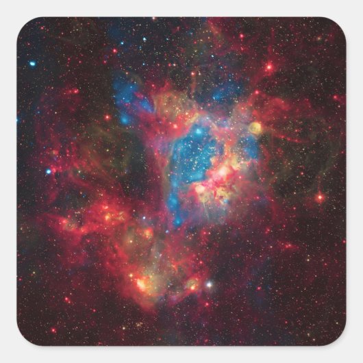 Sticker Carré Grand Magellanic Cloud Superbubble à Nebula N44 (Devant)
