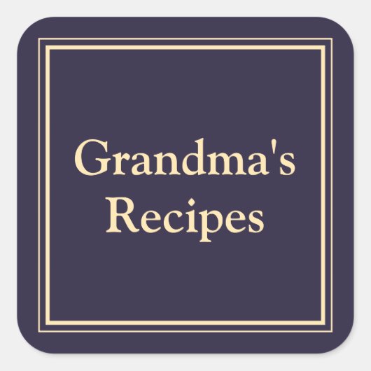 Sticker Carré Grand-mère (Devant)