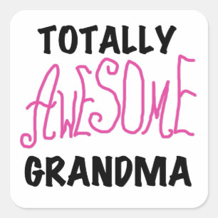Sticker Carré Grand-mère absolument géniale - Chemises et cadeau