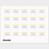 Sticker Carré Grand-mère cinq étoiles (Feuille)
