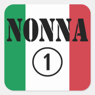Sticker Carré Grand-mères italiennes : Nonna Numero Uno